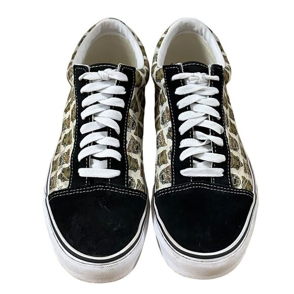 VANS ~ Old Skool Low Top Jaguar Black Men’s Canvas Suede Sneakers ~Size 9.5M/11W - Picture 1 of 13